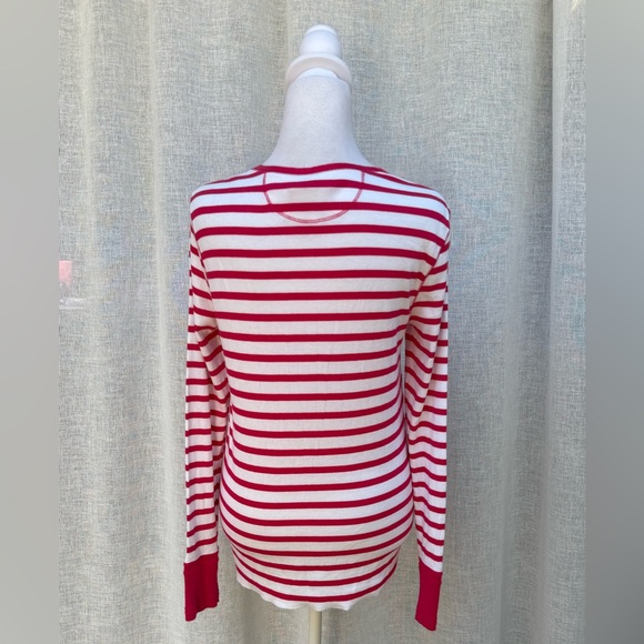 Ralph Lauren blue label pink and white striped long sleeve top - Picture 4 of 12